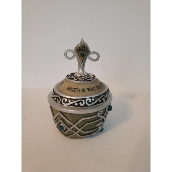 Faith Prayer Box with Lid Collectible Spiritual Harvest Hebrews 11:1 - Picture 1 of 5